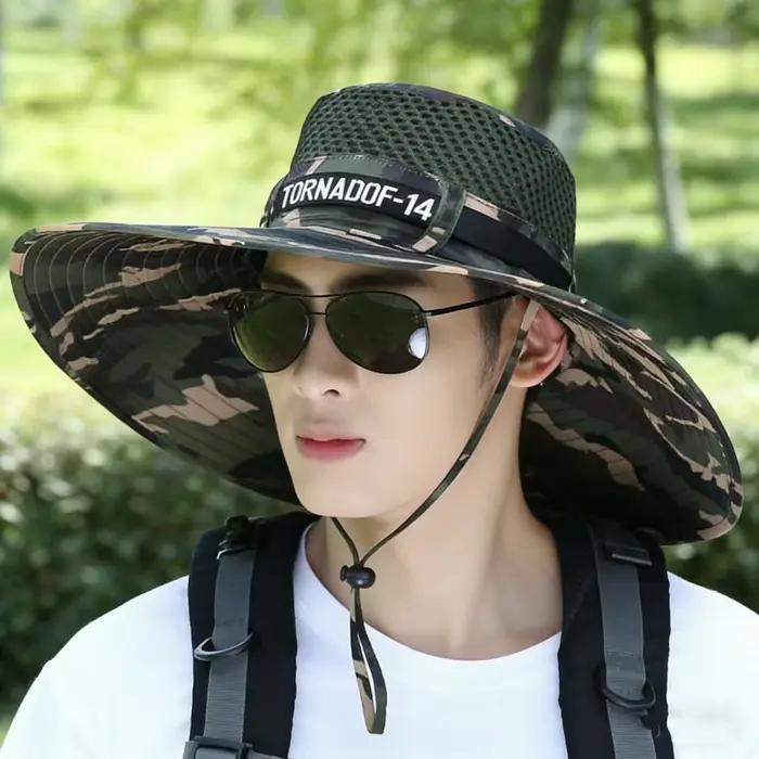 Chapeau de pêche homme femme été léger à mesh respirant avec protection UV pour randonnée et plage