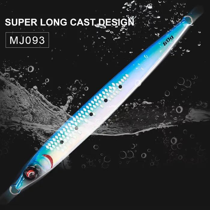 Leurre jigging SARDINE JIGGINGPRO 40-100g - Slider UV long cast pour pêche mer profonde carnassiers