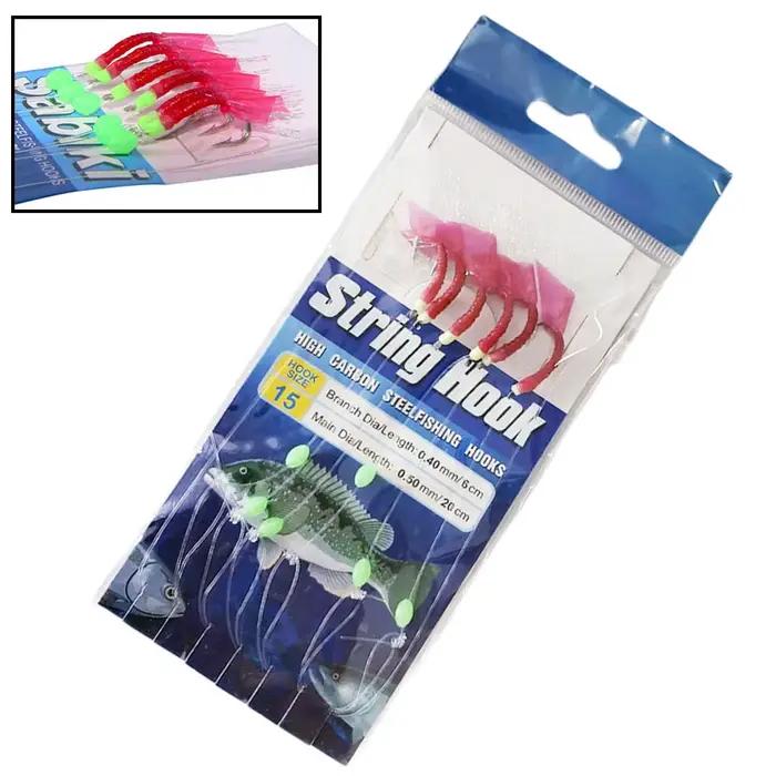 3 packs Sabiki rigs pêche mer 8-15# avec perles lumineuses - montages appâts vifs pour maquereau et poissons fourrage