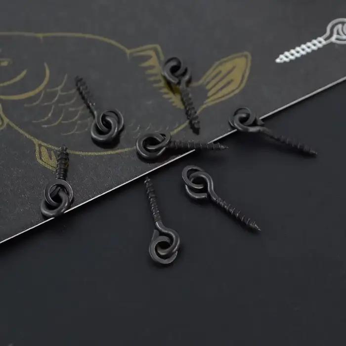 Hirisi kit 20 pièces pour la pêche à la carpe : vis à boilies, anneaux solides