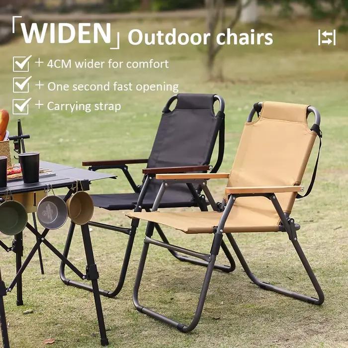 Chaise de pêche pliante large et confortable - Siège individuel pour camping, pique-nique et plage