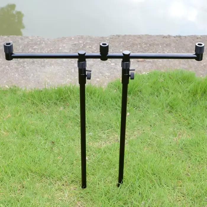 Support cannes pêche carpe Hirisi rod pod avec buzz bar - repose cannes réglable accessoire banc