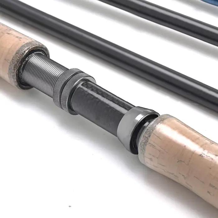 Canne spey 13ft 8-9WT et 14ft 9-10WT carbone action medium-fast 6 sections pour pêche saumon grand fleuve