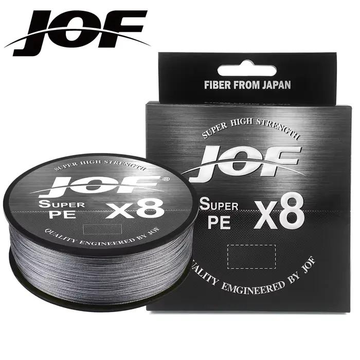 Ligne de pêche PE multifilament JOF 8 brins 500m pour carpe et mer, résistance 15 à 100LB