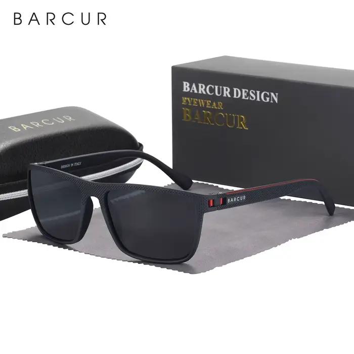Lunettes de soleil sport polarisées TR90 légères pour hommes - Protection UVAB complète accessoire pêche