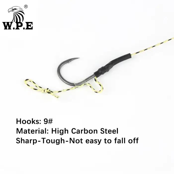 Montage carpe prêt à pêcher W.P.E 40g-80g avec ligne plombée et hameçons pour méthode feeder