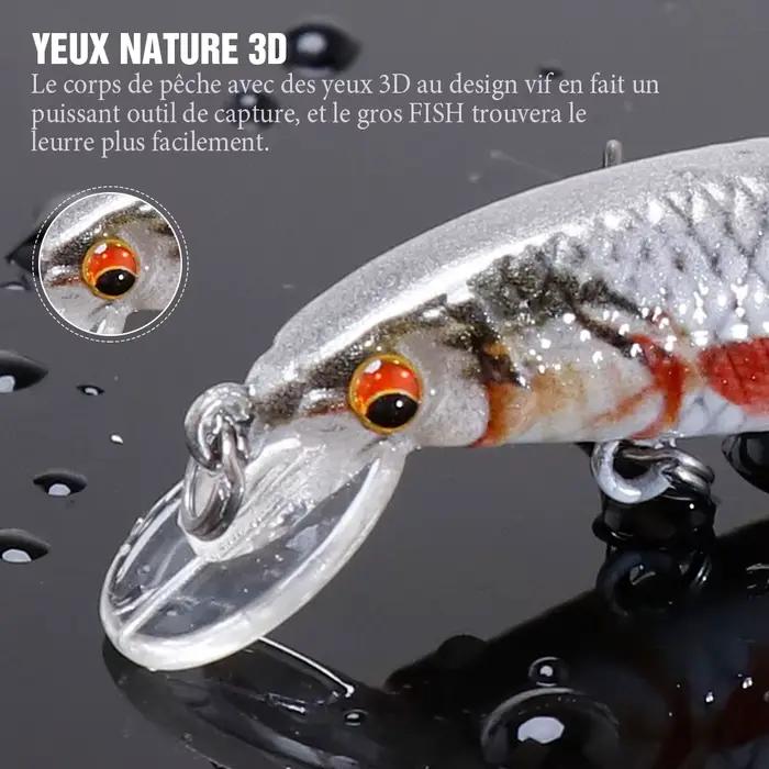 Mini wobblers flottants 2g 6g 12g VTAVTA pour pêche brochet - leurres minnow crankbait