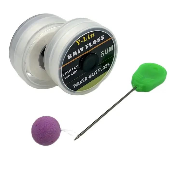 Accessoires pêche carpe 50m - Floss pour montages POP UP, boilies, rigs Ronnie et Chod Hair