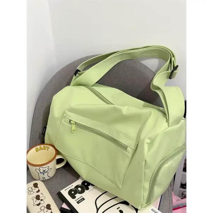 Grand sac bandoulière tote pour pêcheuse - Sac messenger canvas tendance 2024 pratique pour le sport