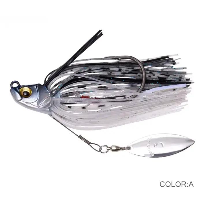 Leurre chatterbait spinnerbait 13.5g pour la pêche du black bass, leurre vibrant cuillère wobblers kit pêche carnassiers