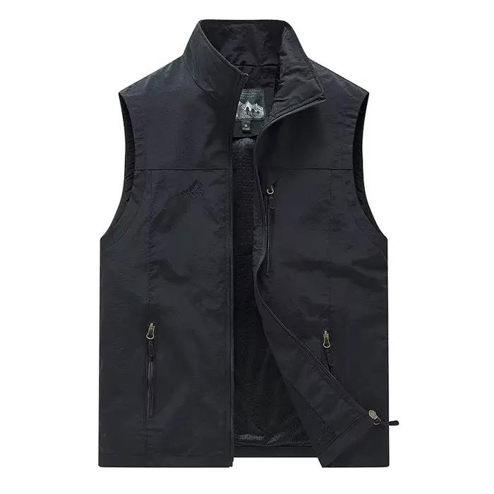 Veste légère homme printemps pêche photographie loisirs extérieur décontractée sans manches