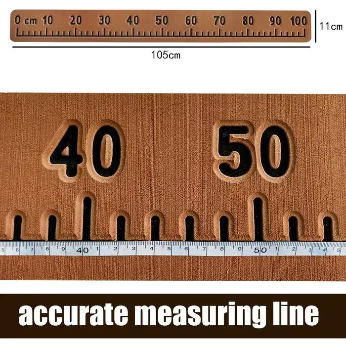 Règle à poissons adhésive 100cm pour pont de bateau - Outil de mesure poissons étanche gris - Accessoire pêche voilier kayak