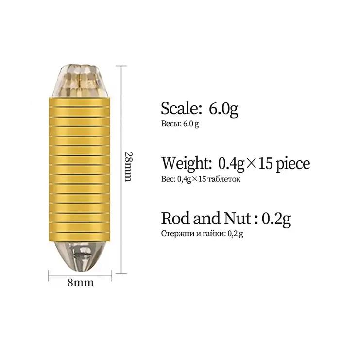 Lot de 5 plombs de pêche à poids réglable, plombs de ligne lestage et contrepoids pour pêche fine