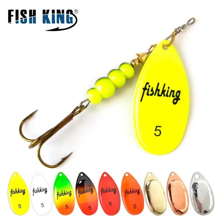 Spinner bait 5 grammages FISH KING avec cuillères rotatives - leurres métal brochet