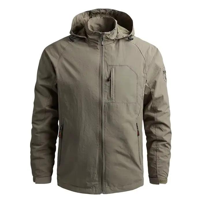 Veste imperméable plus taille printemps pour hommes - Coupe-vent respirante pêche et camping