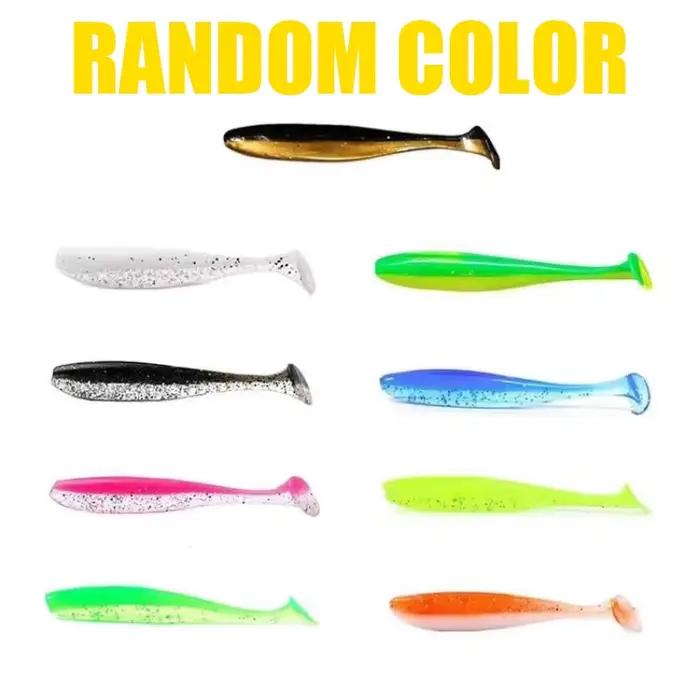 Leurre souple pêche leurre set 55 65 75mm pour bass et carpe avec appât silicone articulé