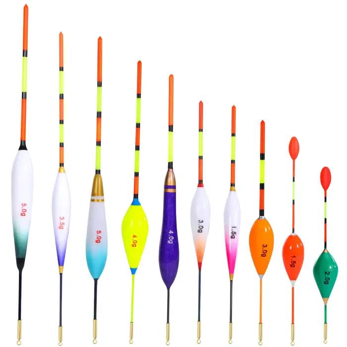 Set de flotteurs Sougayilang 10 pièces - Flotteurs mousse dure, bois coulissant pour truite et perche