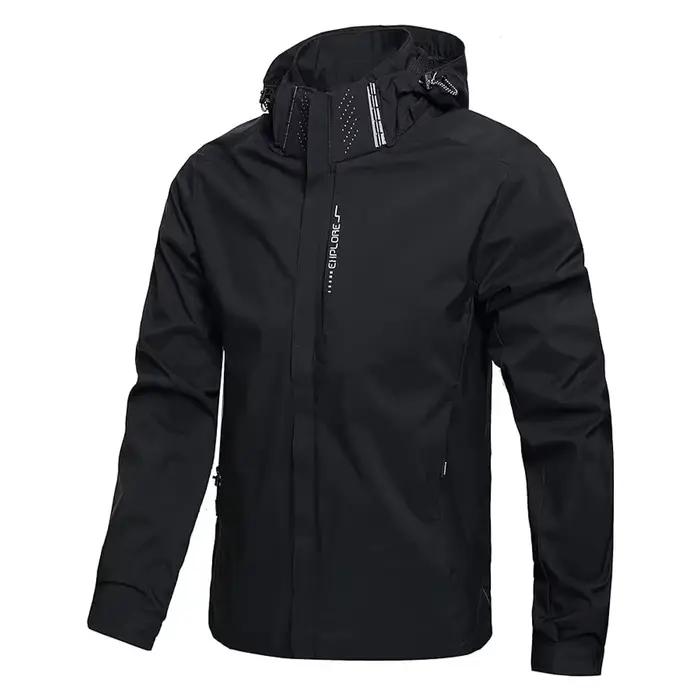 Veste de pêche imperméable légère homme - Coupe-vent capuche randonnée escalade vêtements extérieurs