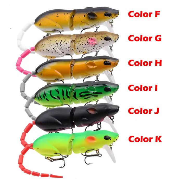 Leurre souris flottant 15,5 cm pour pêche du brochet et du black bass, appât artificiel rat nageur