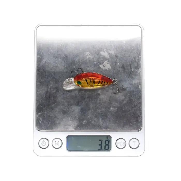 Leurre crankbait flottant 4,8 cm avec clochettes, appât plongeant pêche truite et perche