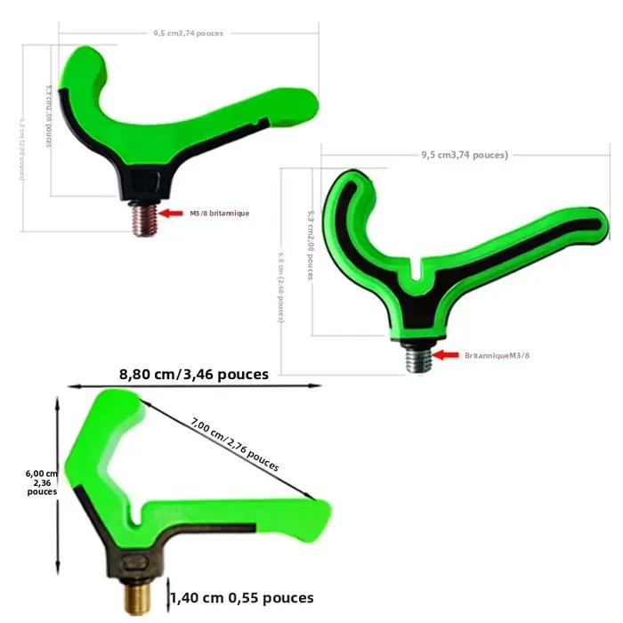 Tête de support universelle pour cannes pêche - Compatible buzz bars support feeder carpe