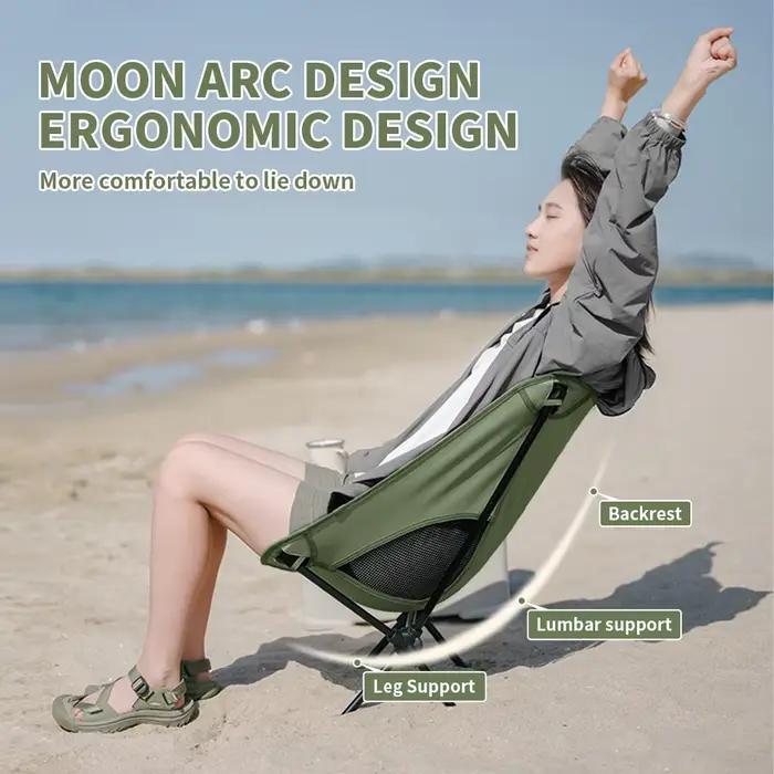 Chaise lune ultralégère Naturehike YL08 pour pêche nomade - Large et pliable en quelques secondes