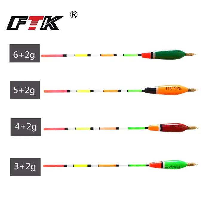 Lot de 5 flotteurs Barguzinsky Fir Vertical Pesca 3+2g 4+2g 5+2g 6+2g pour la pêche à la carpe