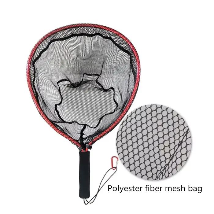 Filet de pêche portable ultra léger en alliage d'aluminium, résistant à l'usure pour pêche à la