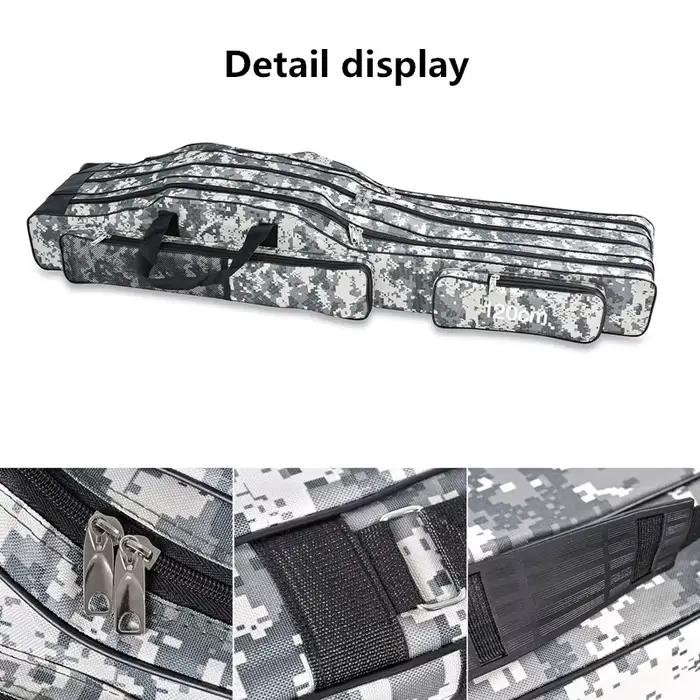 Sac de pêche mer 3 couches 1.5m à double bretelles - Grand sac pliable à ventre pour kit pêche complet