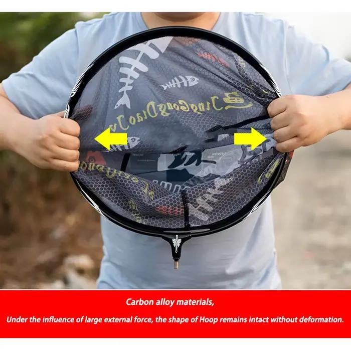 Filet de pêche ultra léger en alliage titane carbone anti-crochet pour pêche en eaux profondes accessoires