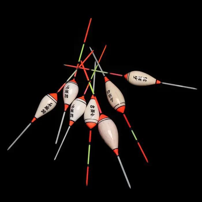 5 flotteurs de pêche en balsa pour carpe - Flotteurs à longue queue légers et portables