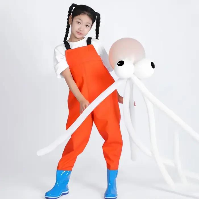 Waders pêche enfant 2024 PVC bottes intégrées imperméables séchage rapide combinaison chasse pêche