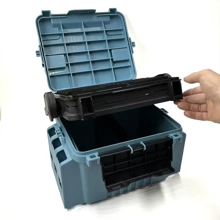 Boîte de pêche portable multifonction avec support canne - Accessoire pratique pour pêcheurs nomades