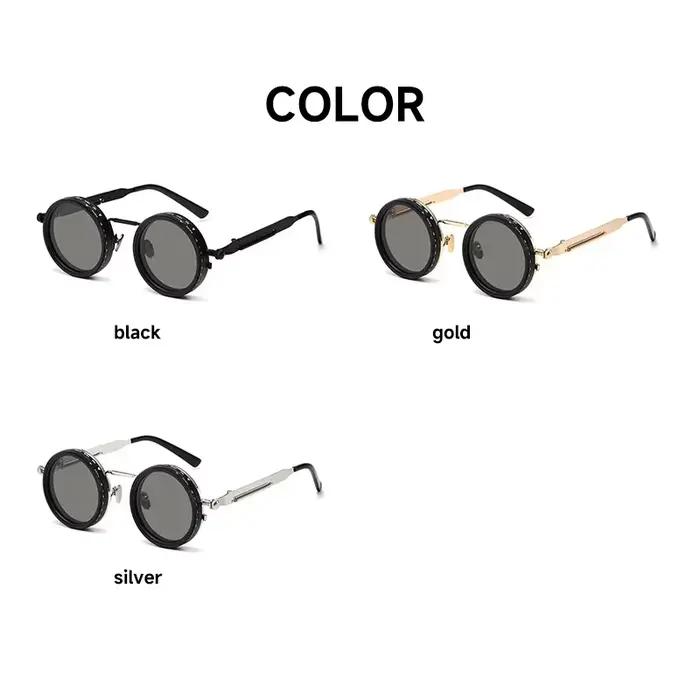 Lunettes soleil polarisées rondes réglables ND9 pêche - Lunettes soleil homme femme rétro UV400 protection