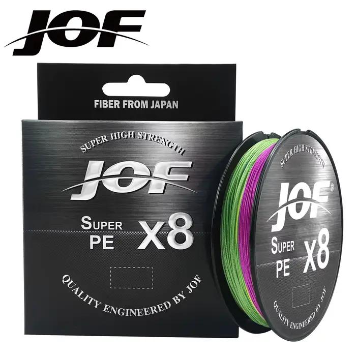 JOF Braided Fishing Line 8 brins PE multifilament 150-500m pour pêche sportive eau douce et mer