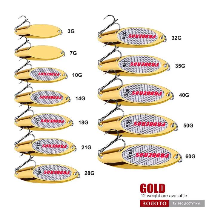 Leurre métal spinner PRO BEROS 3g à 60g, leurre dur à paillettes et bruit pour truite et carnassiers