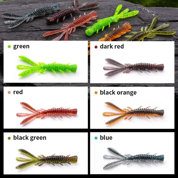 Leurre Souple Crevette Flottant LINNHUE - Appât NED Rig avec Attractant Poissons Silicone