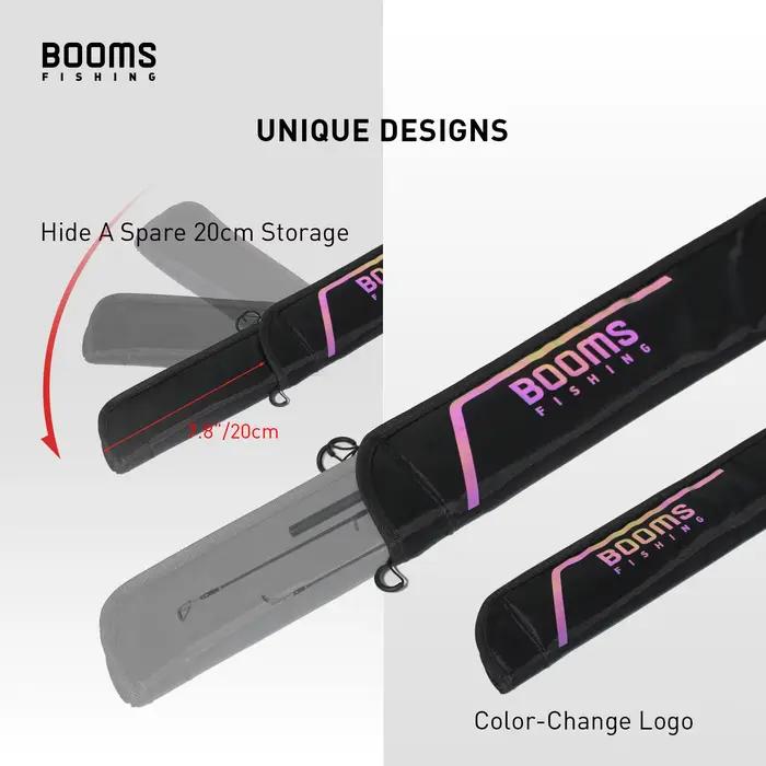 Sac de transport canne à pêche Booms Fishing PB3 130-215 cm pliable étui rangement matériel