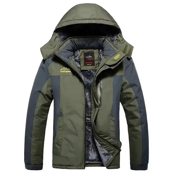 Parka homme imperméable épaisse 9XL pour pêche hivernale - Veste militaire polaire