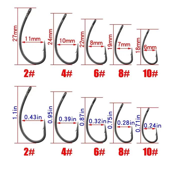 Hameçons carpe Hirisi X915 micro-barbe, acier haute teneur en carbone et revêtement PTFE, lot de 15