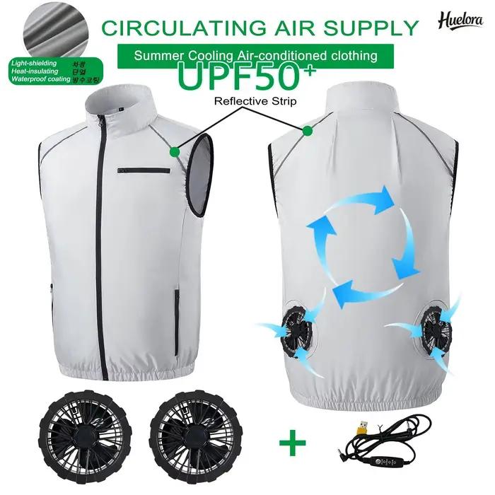 Veste Rafraîchissante Pêche et Travail avec Ventilateur Intégré pour Outdoor en Été