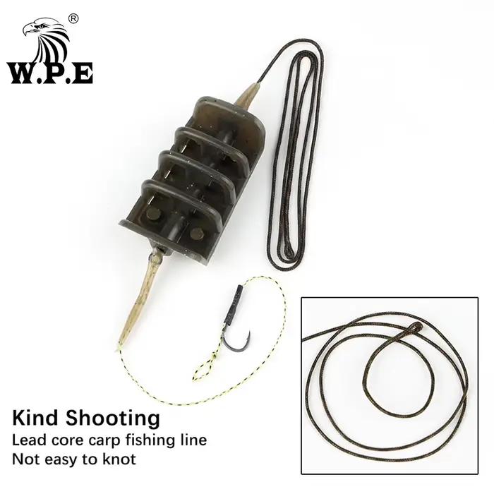 Montage carpe prêt à pêcher W.P.E 40g-80g avec ligne plombée et hameçons pour méthode feeder