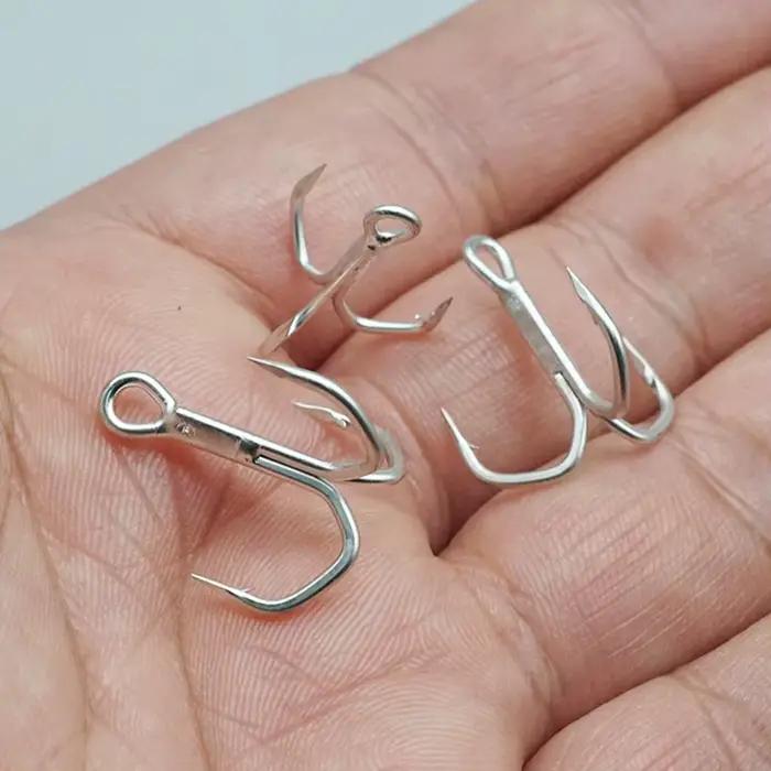 Hameçons triples 5X renforcés en acier à haute teneur en carbone pour pêche sportive et capture de gros poissons marins