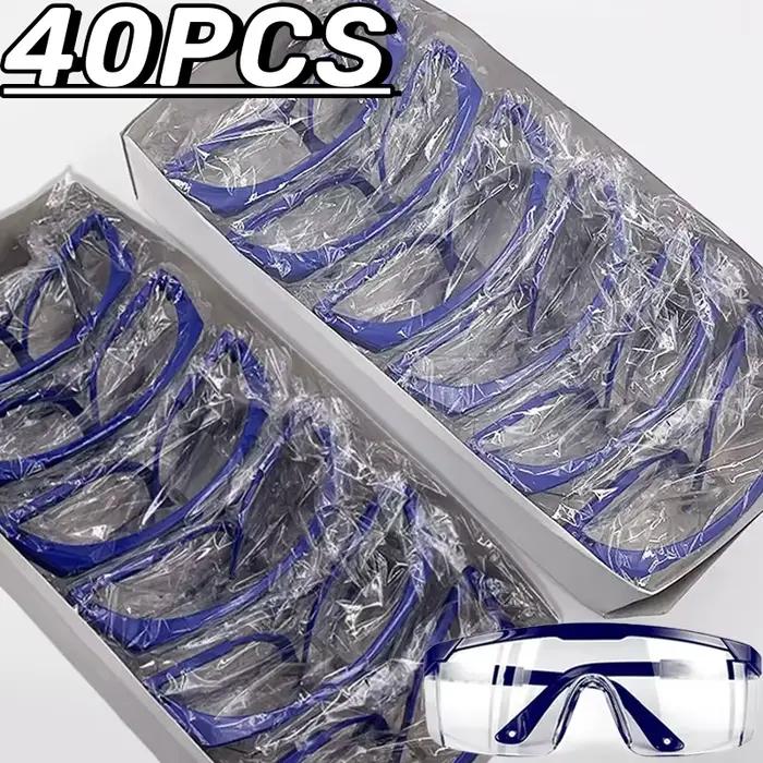 Lunettes de protection pour pêche 40 pièces - Anti-éclaboussures et anti-poussière pour travaux techniques