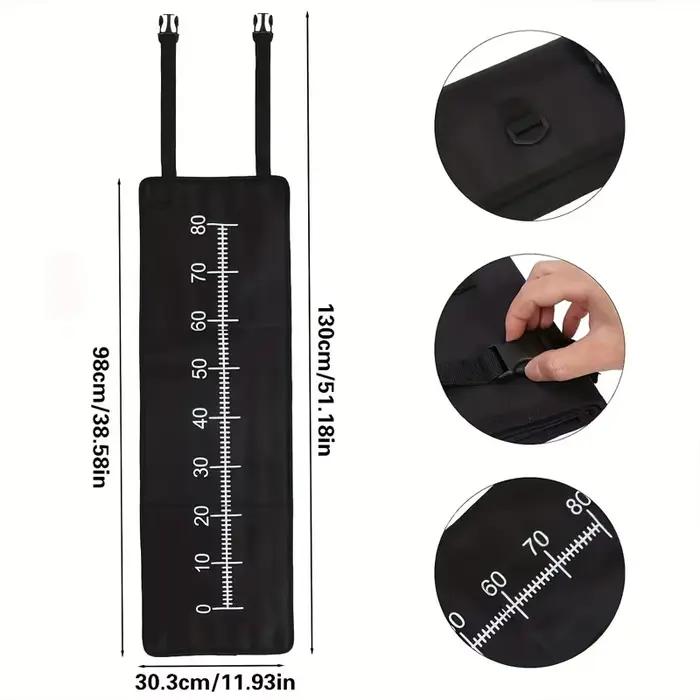 Tapis pêche avec mètre ruban pliable durable - Tapis réception carpe truite débutants pratique