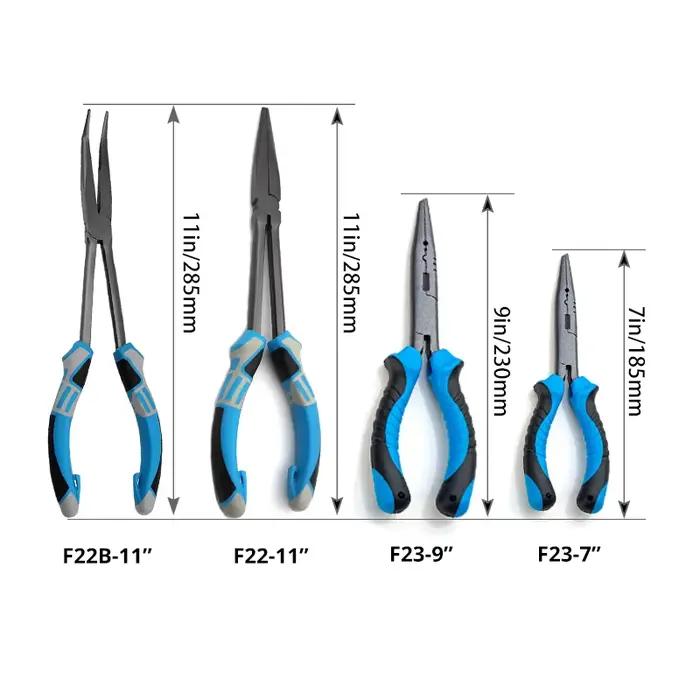 Pinces de pêche long bec acier inoxydable - Outil multifonction dégorgeoir pour pêche mer et eau douce
