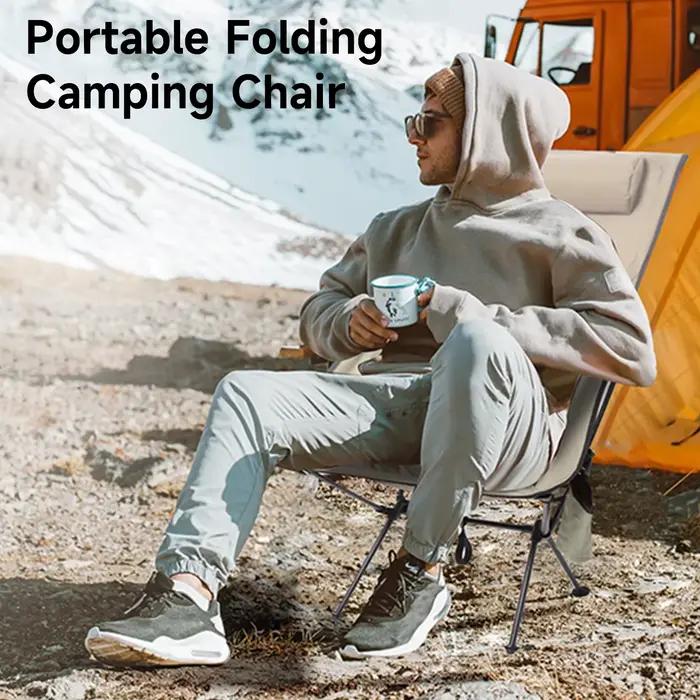 Fauteuil de pêche haut dossier avec repose-tête aluminium 150kg pour pêche surfcasting et beach fishing