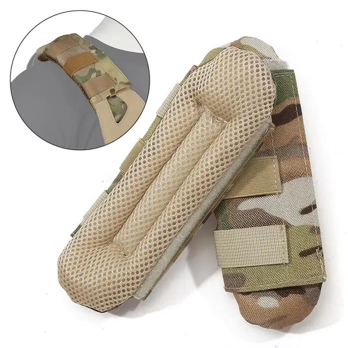 2 coussinets d'épaule respirants mesh pour gilet de pêche tactique et sac à dos
