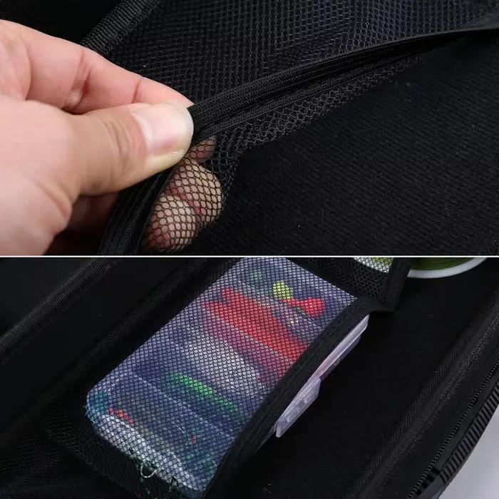 Sac leurre Sougayilang coque dure noir - Étui portable multifonction pour canne à pêche et accessoires