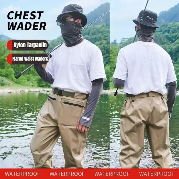 Combinaison de pêche respirante avec bottes intégrées - Waders imperméables pour hommes